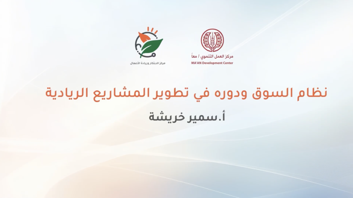 The market system and its role in developing entrepreneurial projects