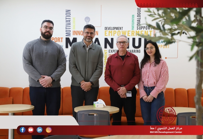  Visit of Mr. George Zedian, Country Representative of The Carter Center in Palestine, to MA'AN Innovation & Entrepreneurship Hub 